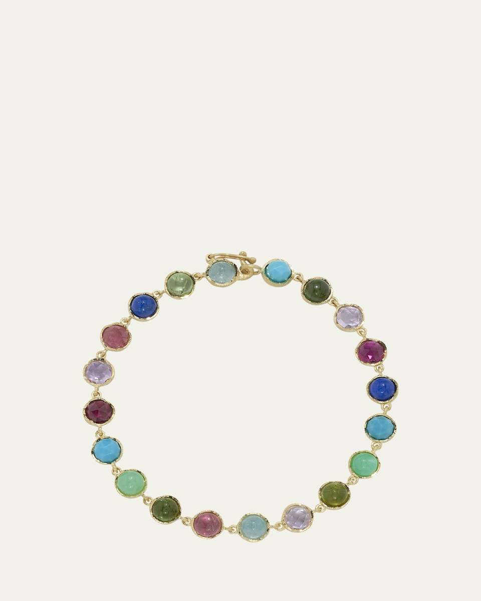 18K Yellow Gold 5mm Gemstone Bracelet, 7"L